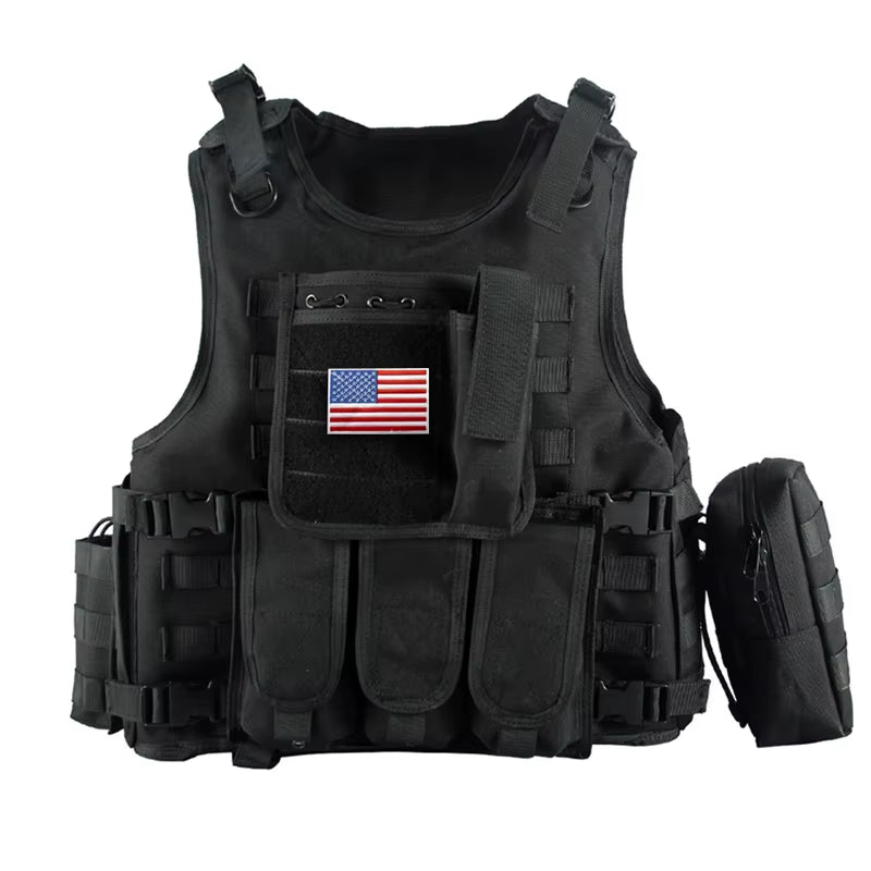 YAKEDA 2019 Tactical Vest Camouflage Body Armor Sports Wear Hunting Molle Bulletproof Black