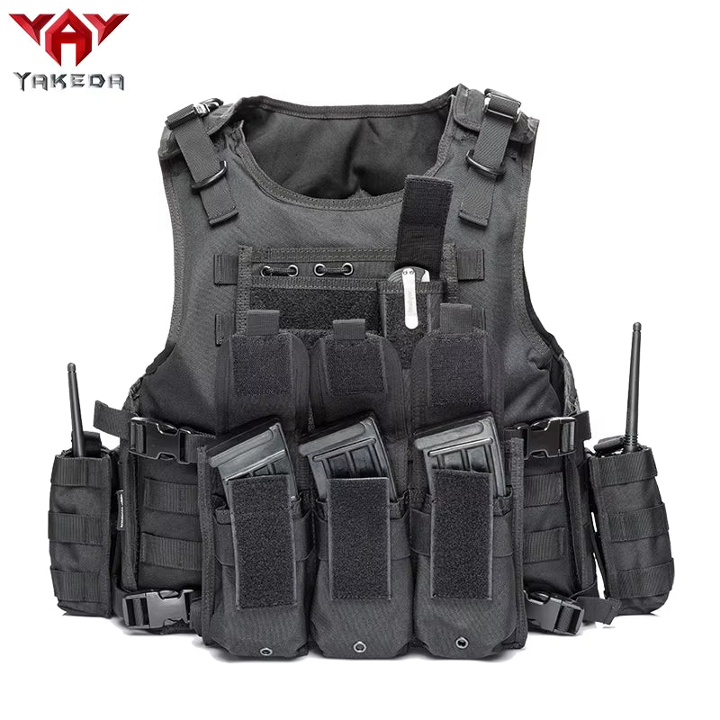 YAKEDA 2019 Tactical Vest Camouflage Body Armor Sports Wear Hunting Molle Bulletproof Black