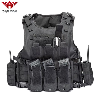 YAKEDA 2019 Tactical Vest Camouflage Body Armor Sports Wear Hunting Molle Bulletproof Black