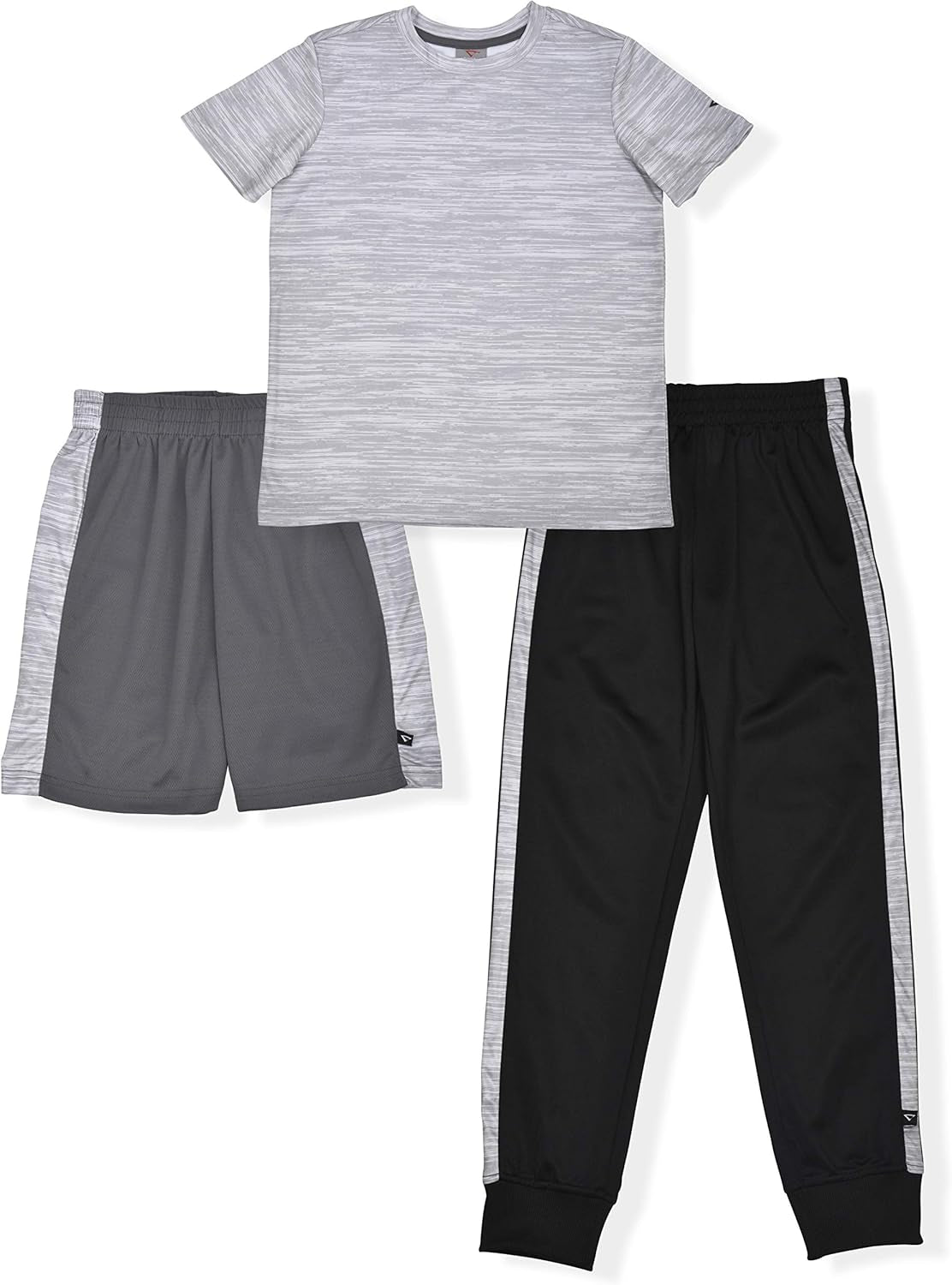 Boy'S 3-Pack Sports Wear with Athletic Shirt, Shorts and Pants