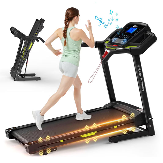 Best Treadmills, Folding Treadmill for Home,Manual Incline 300LBS+ Capacity Running Machine with LCD Display Smart Shock-Absorbing System, Easy Assembly&Space Saving for Family/Office Use